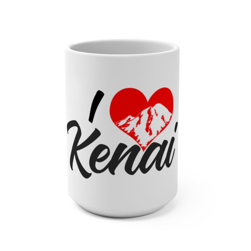 I Love Kenai white coffee mug